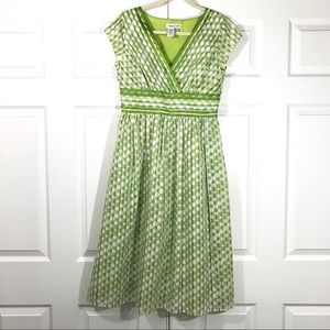 COLDWATER CREEK Retro Green Polka Dot Dress!